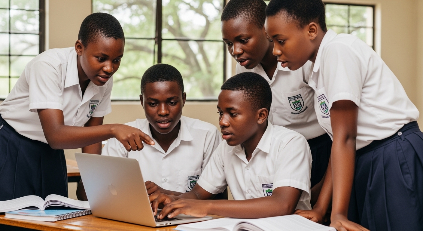 Students learning mathematics